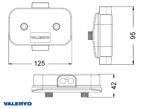 Junction box plastic 10-pin. 125x95x41mm [3109030]