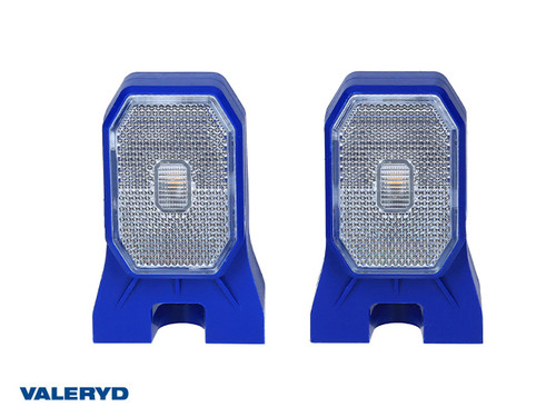  LED Position light Valeryd 100x63x46mm white incl. QS075 connector Blue holder (2 pack)  [3170072B]