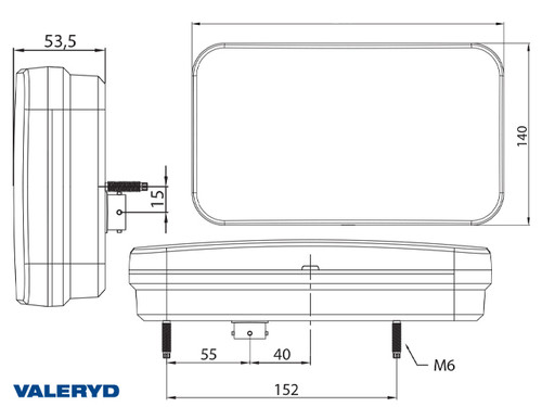LED Tail light SCANDI-370 12-36V, Left, 6 functions, bajonett 6-pol 