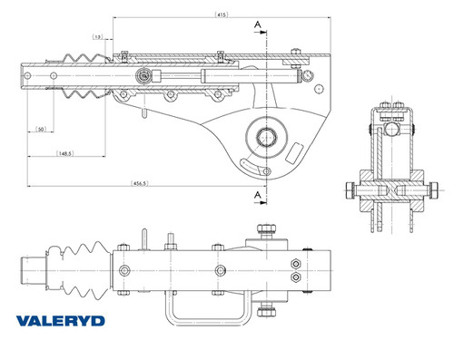 Overrun brake ALKO 251VB-2 2700 kg adjustable