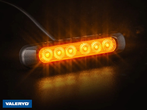 LED front lamp, Valeryd, 12-36V, 2-functional POSITIONAL/INDICATOR, 1m cable [3150043]