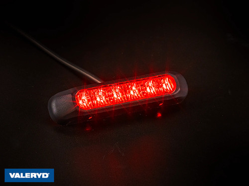 LED Warning light Valeryd Arctic Night 132,2x28,2x28 mm red 1 m cable