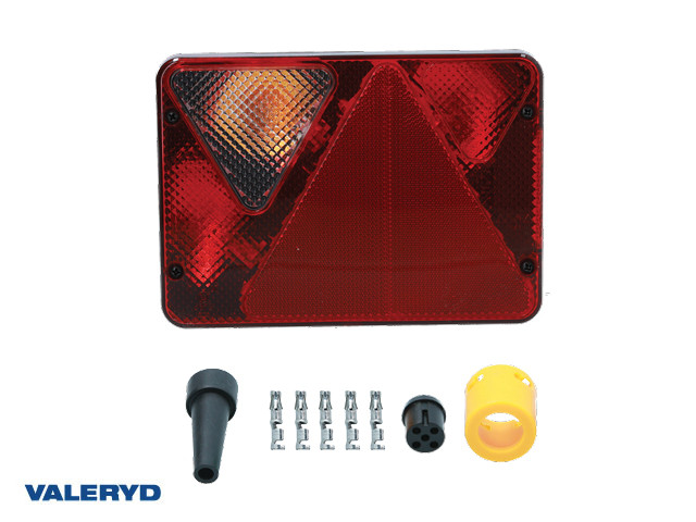 Rücklicht Links 6 Funktionen mit Nebelleuchte Ajba 188.8x135x50.5mm 12V Bajonettanschluss 5-pol