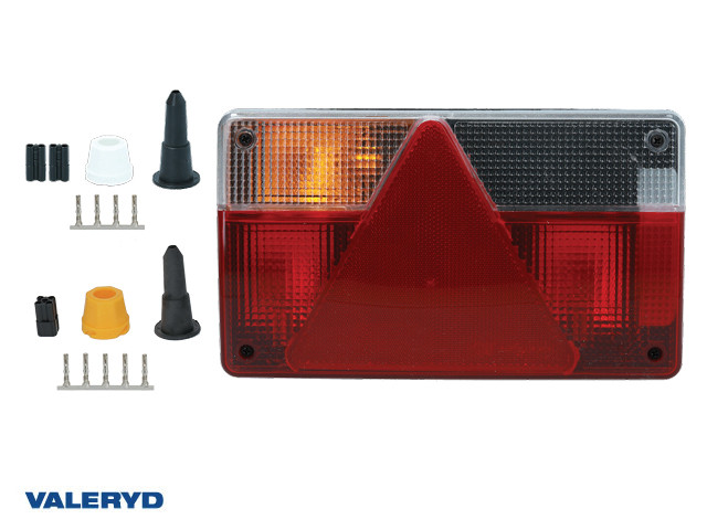 Rücklicht Links 6 Funktionen mit Nebelleuchte Ajba 237x138x55 mm 12V Bajonettanschluss 5-pol  