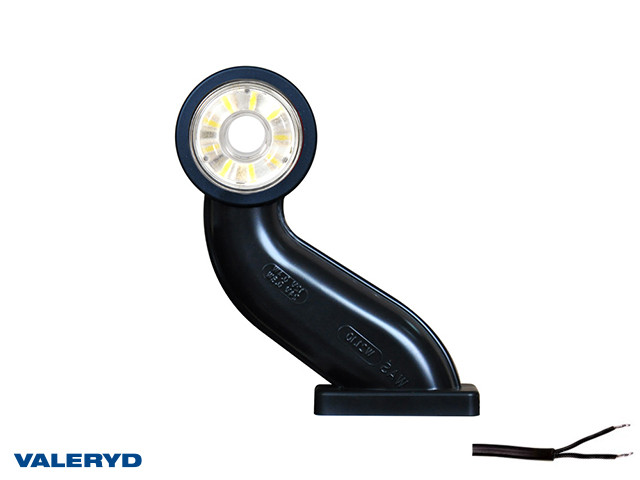 LED Begrenzungsleuchte WAŚ L 150x96,5x39,5 rot/weiß 250mm Kabel