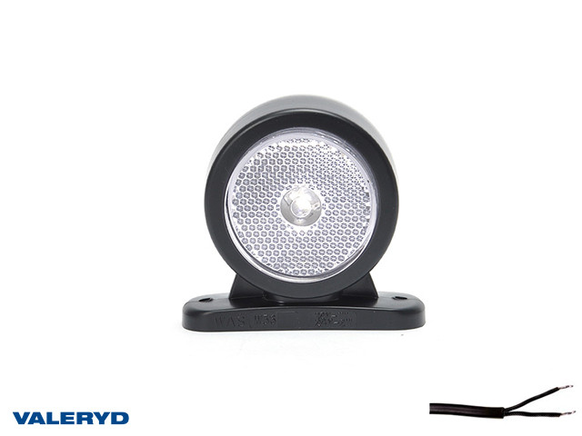 LED Begrenzungsleuchte WAŚ 69x71x47,5mm rot/weiß 350mm Kabel
