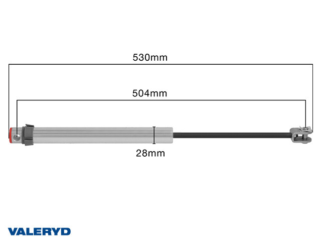 Overrun damper Knott KFL20-A CC dimension 504 mm