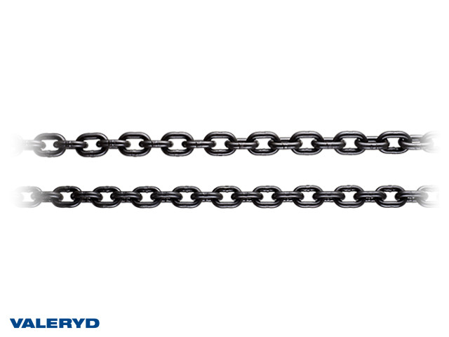 Edelstahlkette, schwarz G80 10x30mm, 3200Kg