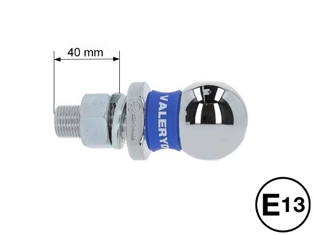 Zugkugel 50 mm, 22 mm Zapfen, E13-Prüfzeichen für Fahrzeuge