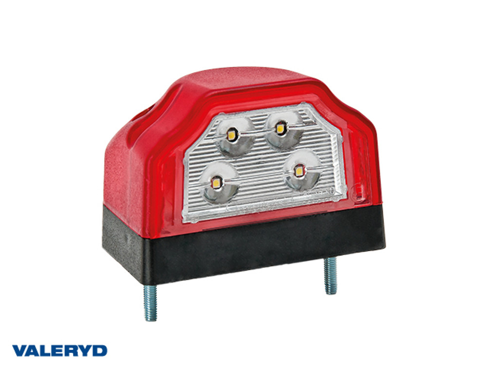 LED Kennzeichenleuchte Valeryd 96x64x66mm 12-30V mit roter Positionsleuchte