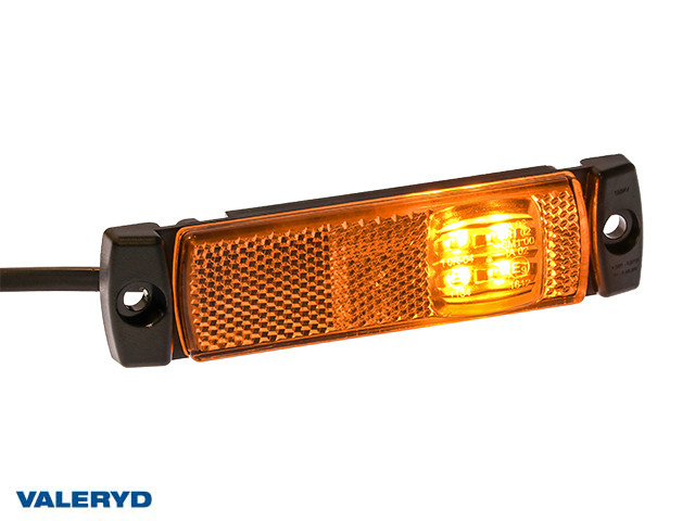 LED Pozicija Valeryd 130x32x14,5mm zuta 13-30v sa katadiopterom ulazi 450mm kabel