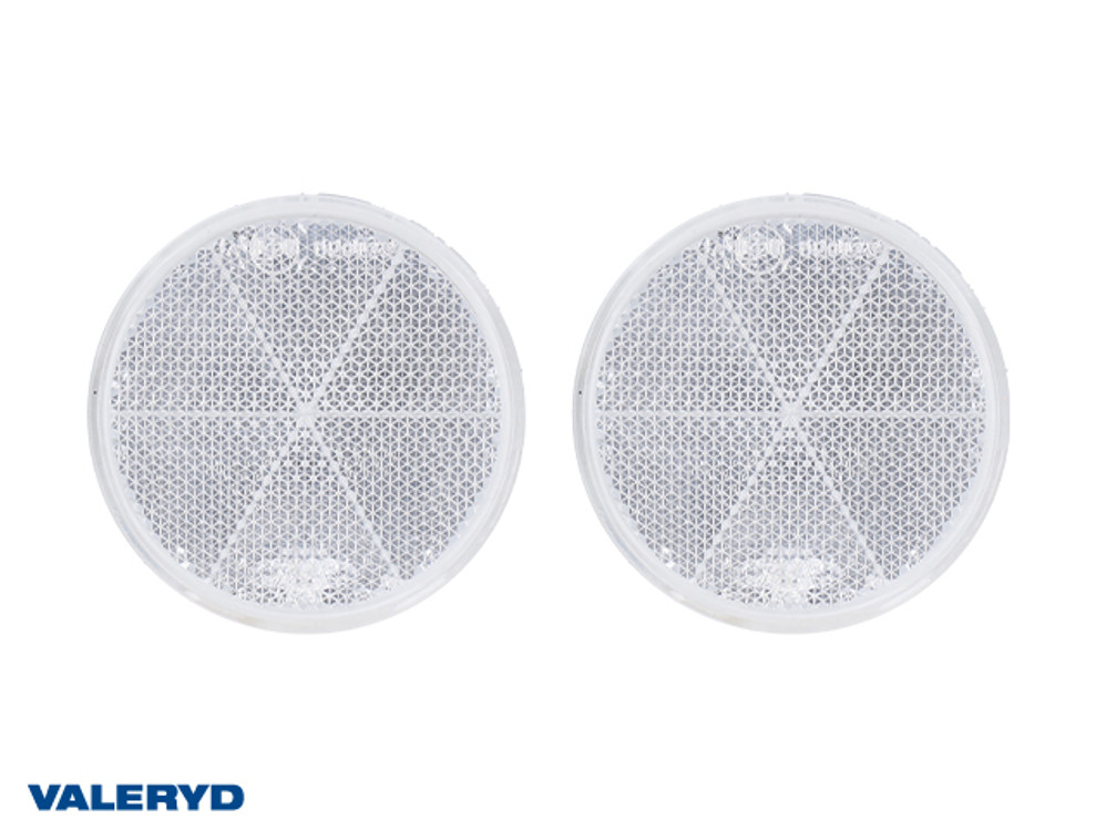 Reflektor rund  60 mm weiß selbstklebend (2-er Pack)