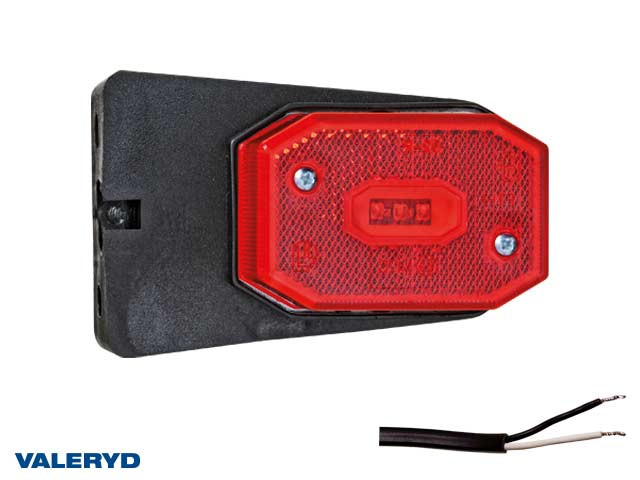 LED Pozicija Valeryd 100x63.3x53.2 mm crvena sa prihvatom CC=38mm, ulazi. 450mm kabel