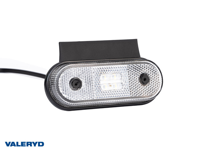 LED Positionsleuchte Valeryd 120x67x18 weiß 12-30V mit Reflektor mit 450mm Kabel