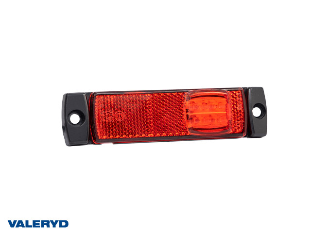 LED Positionsleuchte Valeryd 130x32x14,5 rot 12-30V mit reflex mit 450 mm kabel