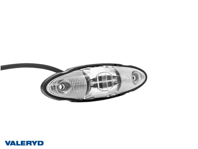 LED Begrenzungsleuchte 122x41x36mm rot/weiß 500mm kabel