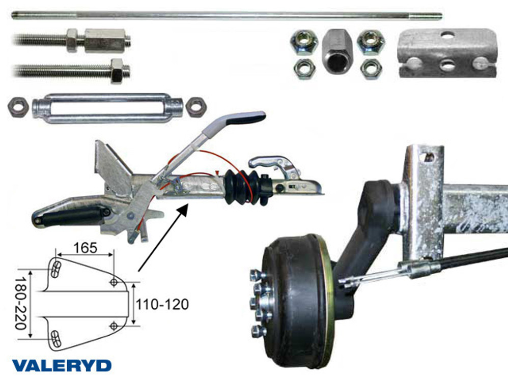 Axle kit Knott 1500 Kg 1400/1850  5x112