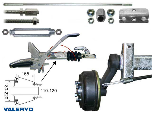 Axle package Knott 1350 kg 1200/1700 5x112