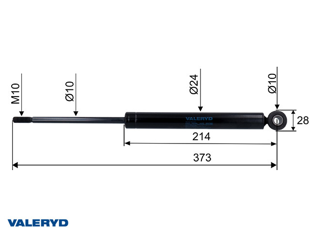 Amortizer za naletnu kočnicu za OMC 750-1300Kg 10mm 301158, cc=373