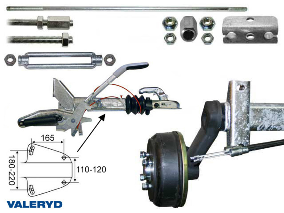 Achse set Knott 1050 Kg 1700/2150  4x100 