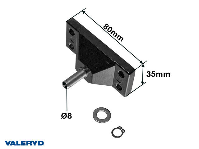 Prihvat sa plocom 8mm 80x35mm