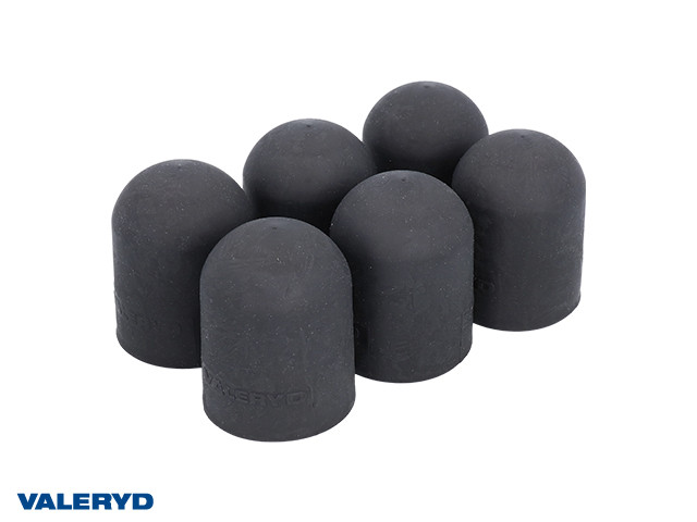 Zugkugelabdeckung 50mm weich Schwarz (6-er pack)