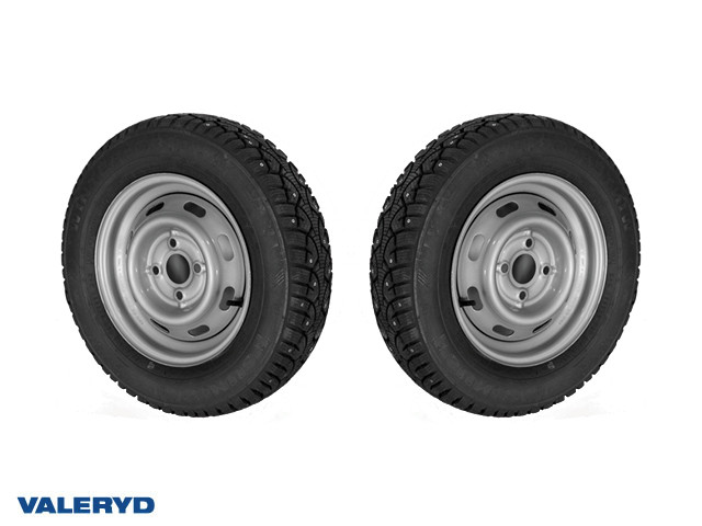 Spikeräder R/L 155/80 R13, 4x100, ET30, 500Kg, silber (2-pack)