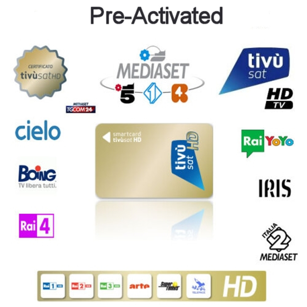 TivuSat HD Gold Viewing Card Pre-Activated