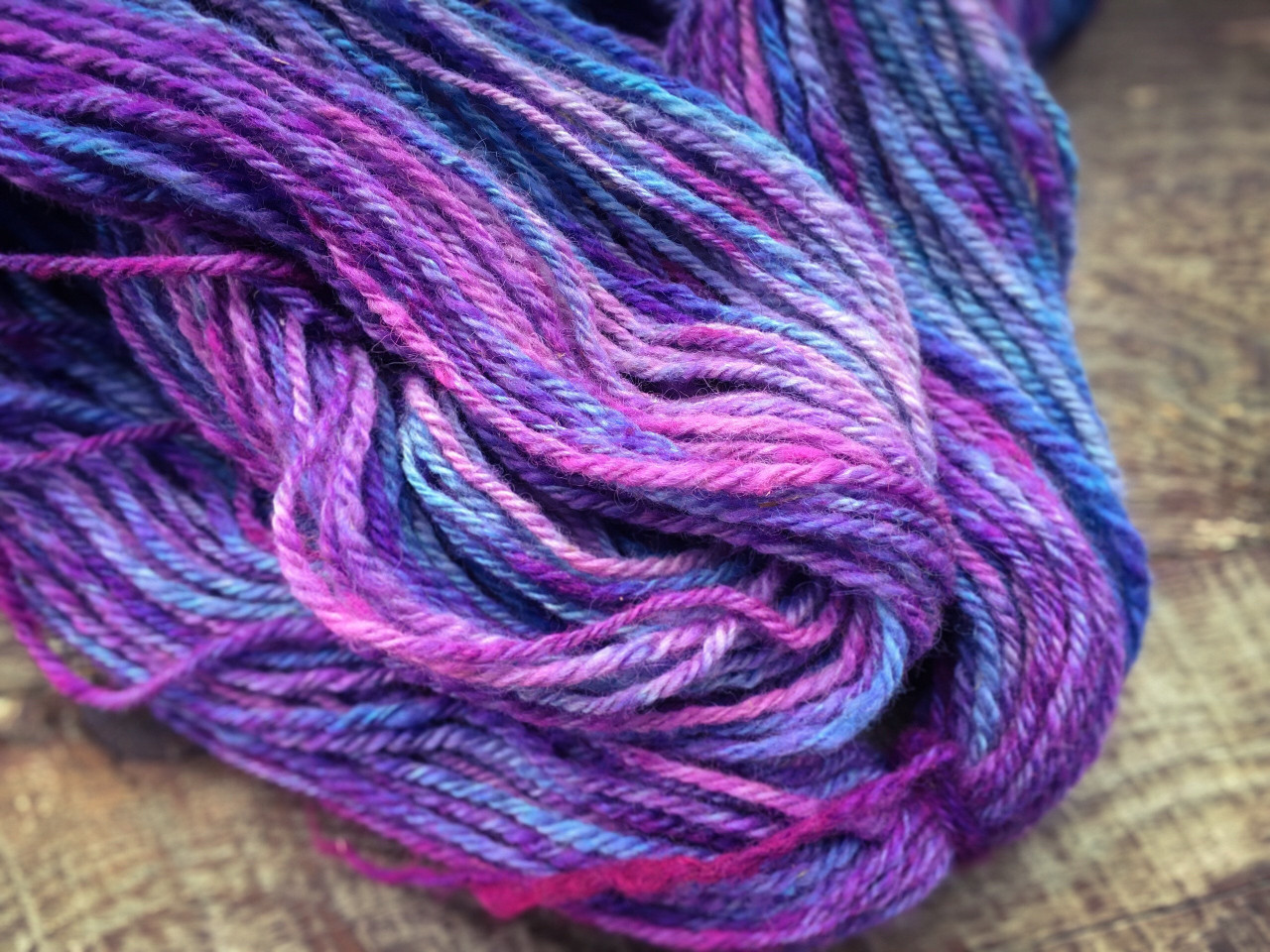 Purple Ombre Gradient Hand Spun Hand dyed Aran Weight Yarn for Crochet,  Knitting, and Worsted Weight Projects