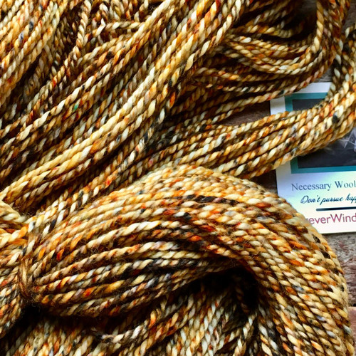 Forever Winding Wool Luxury Handspun Merino Wool Yarn - Golden Sand 195-220 yards 