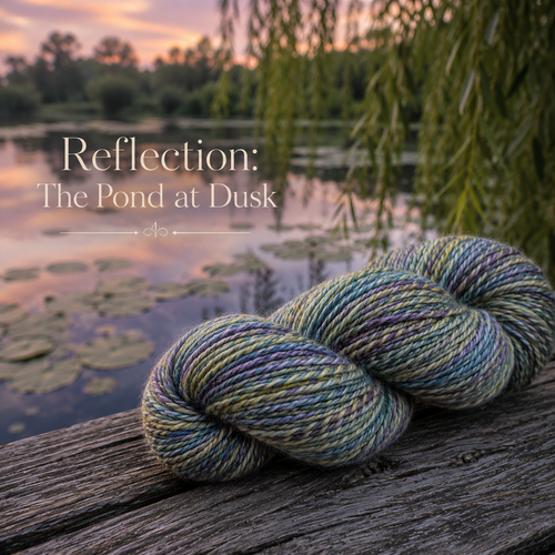 Luxury Handspun Merino Wool Yarn – Reflection (Limited Edition Monet Colorway)