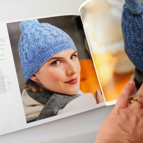 Malabrigo pattern book, Time for HATS!, featuring 16 hat designs, including ribbing, cables, lace & colorwork, in a softcover, best with Malabrigo yarns like Rios & Ultimate Sock.