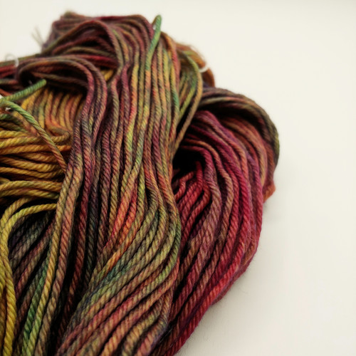 Malabrigo Rios Arco Iris yarn skein showing rainbow multi-colors