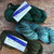 Aqua handspun merino wool yarn worsted weight