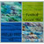 Malabrigo Verano Pima Cotton Yarn in Arachania 952, Festival Green 914, Phthal Blue 921, and Drive Snorkeling 953 colorful swatches.