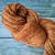 Handmade Art Yarn, Butterscotch Merino, DK Weight, soft brown yarn skein with warm undertones, Artisan Luxury Yarn, natural fiber.