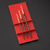 Lantern Moon Ebony Finishing Needles, set of 3, in red box, featuring wooden handles and ebony tips from brand 43.