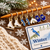Set of 8 Winter Stitch Markers, snag-free enamel knitting notions in gold, blue, and white, featuring ice skates, birds, trees, and mittens.