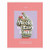 52 Weeks of Easy Knits book cover, salmon pink background, green and black striped hat with red flowers, knitting patterns.