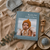 Knits for Little Ones book cover with baby in orange hat and white outfit on blue background surrounded by knitted items and seashells.