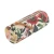 Bruno Visconti Canvas Knitting Notions Pouch, floral pattern with red and pink flowers, green leaves, and beige zipper on a white background.