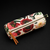 Bruno Visconti Canvas Knitting Notions Pouch with floral design and zipper closure, showcasing vibrant red, pink, and yellow flowers on a white background.