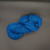 Handspun Bulky Merino Yarn in Freedom Tonal Blue, a vibrant blue skein with a textured, hand-spun appearance and thick, chunky texture.