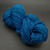 Handspun Bulky Merino Yarn in Freedom Tonal Blue, a vibrant blue skein showcasing its thick, chunky texture and soft, blended merino wool.