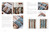 Step-by-step weaving and finishing photographs showing a striped textile and knotted yarn fringe on a frame loom.