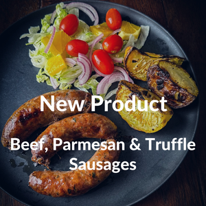 Beef Truffle and Parmeasan Sausages