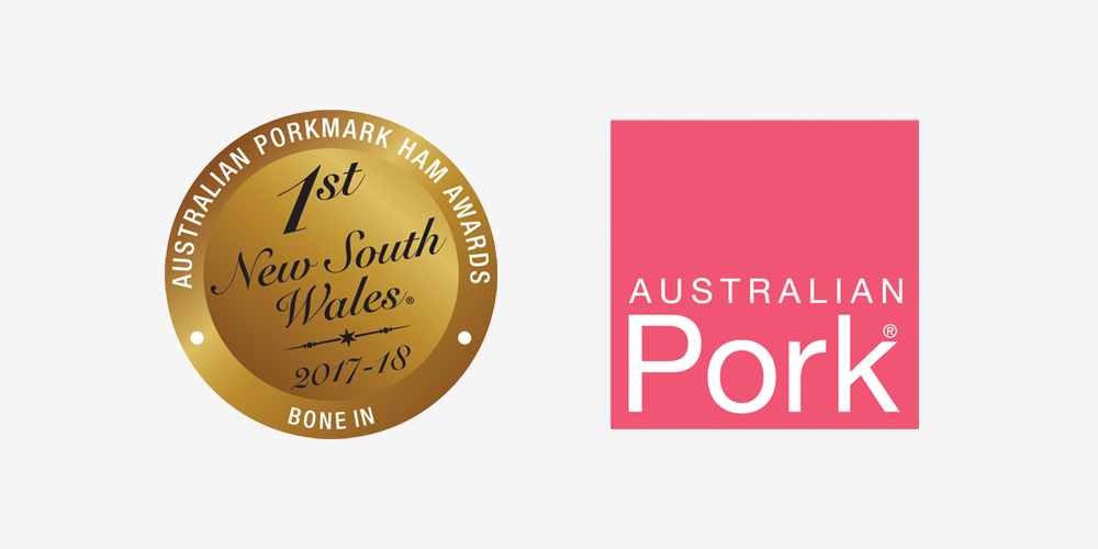 Awarded 1st in NSW for our Bone In Free Range, Pasture Fed Ham at the Australian PorkMark Awards