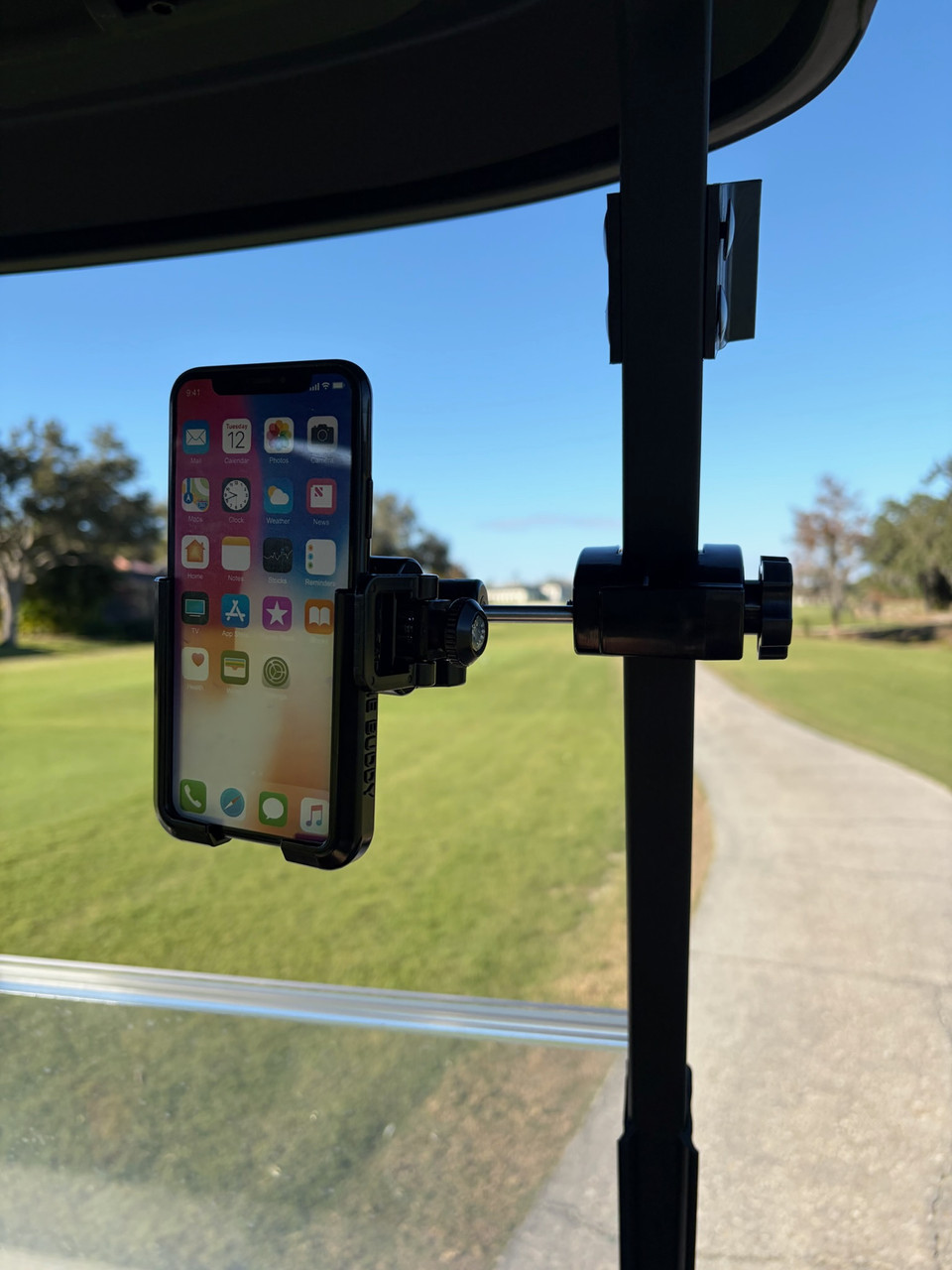 Golf Cart Phone Mount Holder | Fits iPhone & All Smartphones (2–4