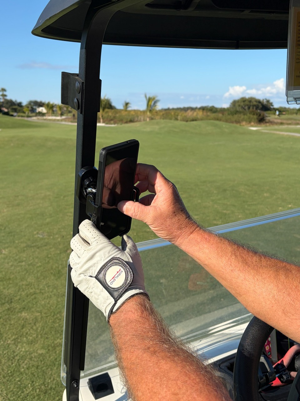 Golf Cart Phone Mount Holder | Fits iPhone & All Smartphones (2–4