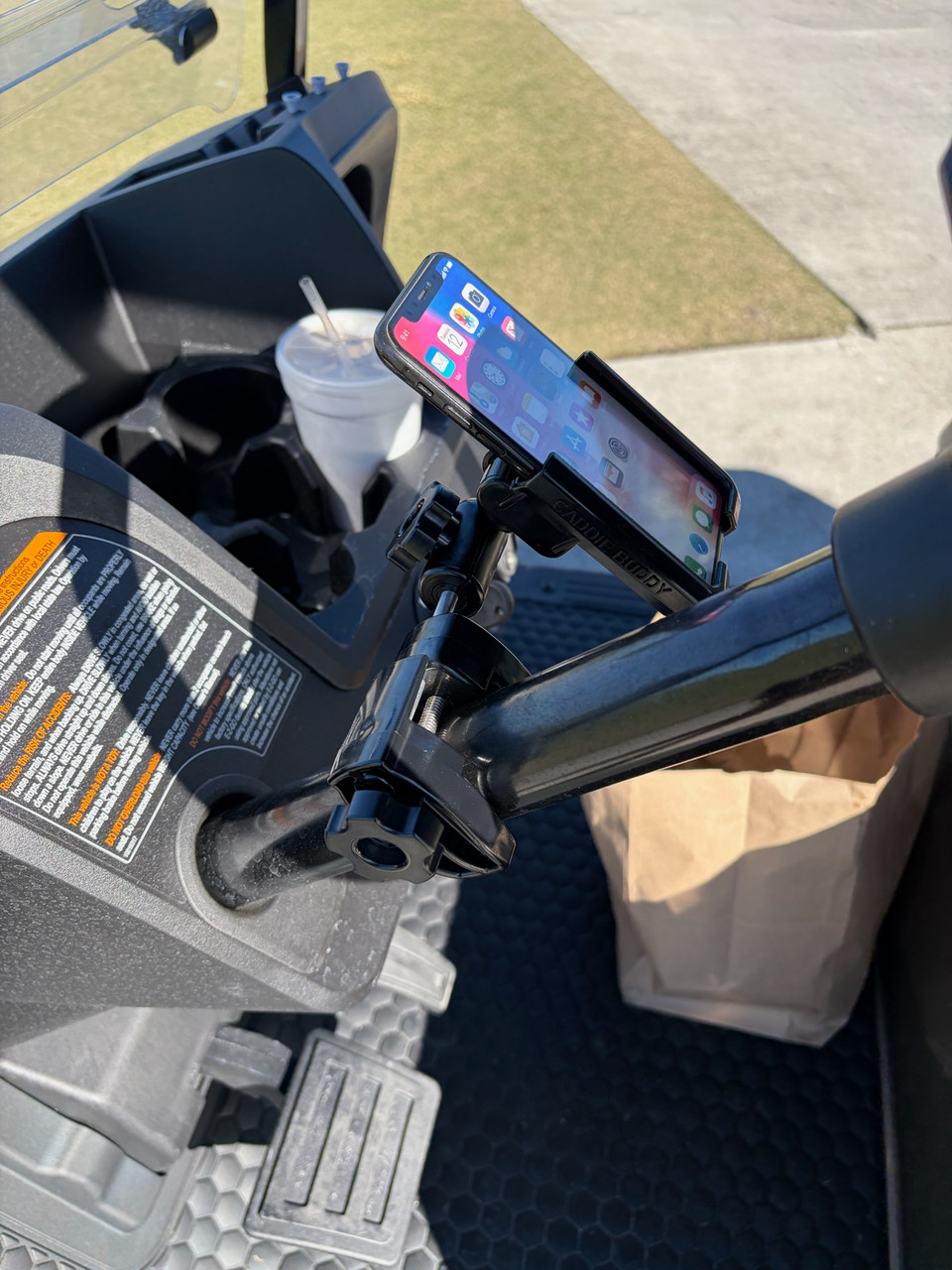 Golf Cart Phone Mount Holder | Fits iPhone & All Smartphones (2–4